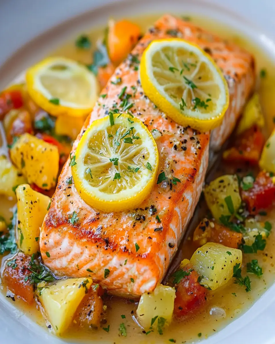 Salmon with Lemon Butter Sauce First Image First Image